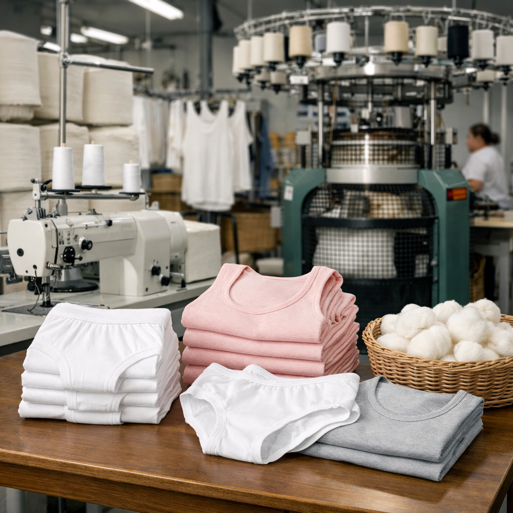 Cotton knit undergarments manufacturing