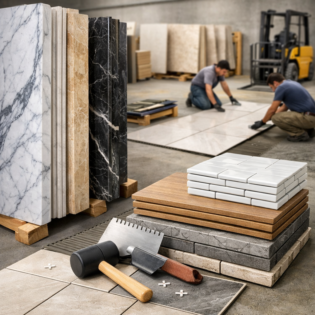 Marble and Ceramic tile